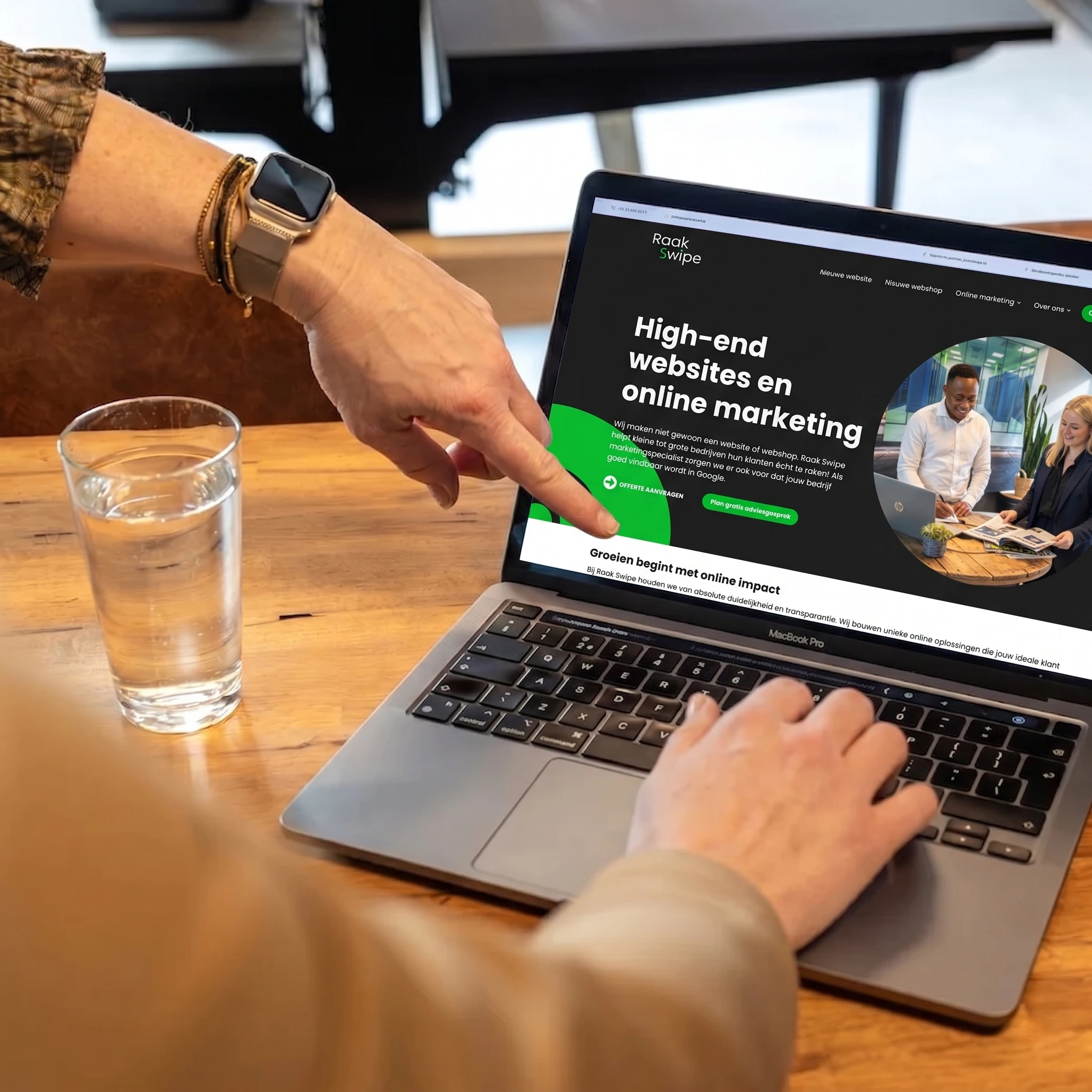 Raak Swipe - mensen op onze website